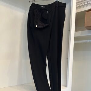 Theory Black Dress Pants Tailored Wool Blend